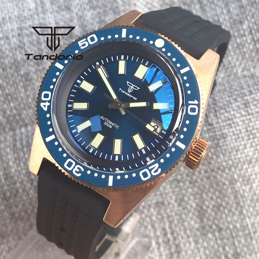 Seiko Watch 5 Sports - タンリオ62-ソリッドブロンズウォッチ,ブロンズ,41mm,p5000,nh35a,30バー,グレー/ブラック/ブルー,サファイアクリスタルラバーストラップ