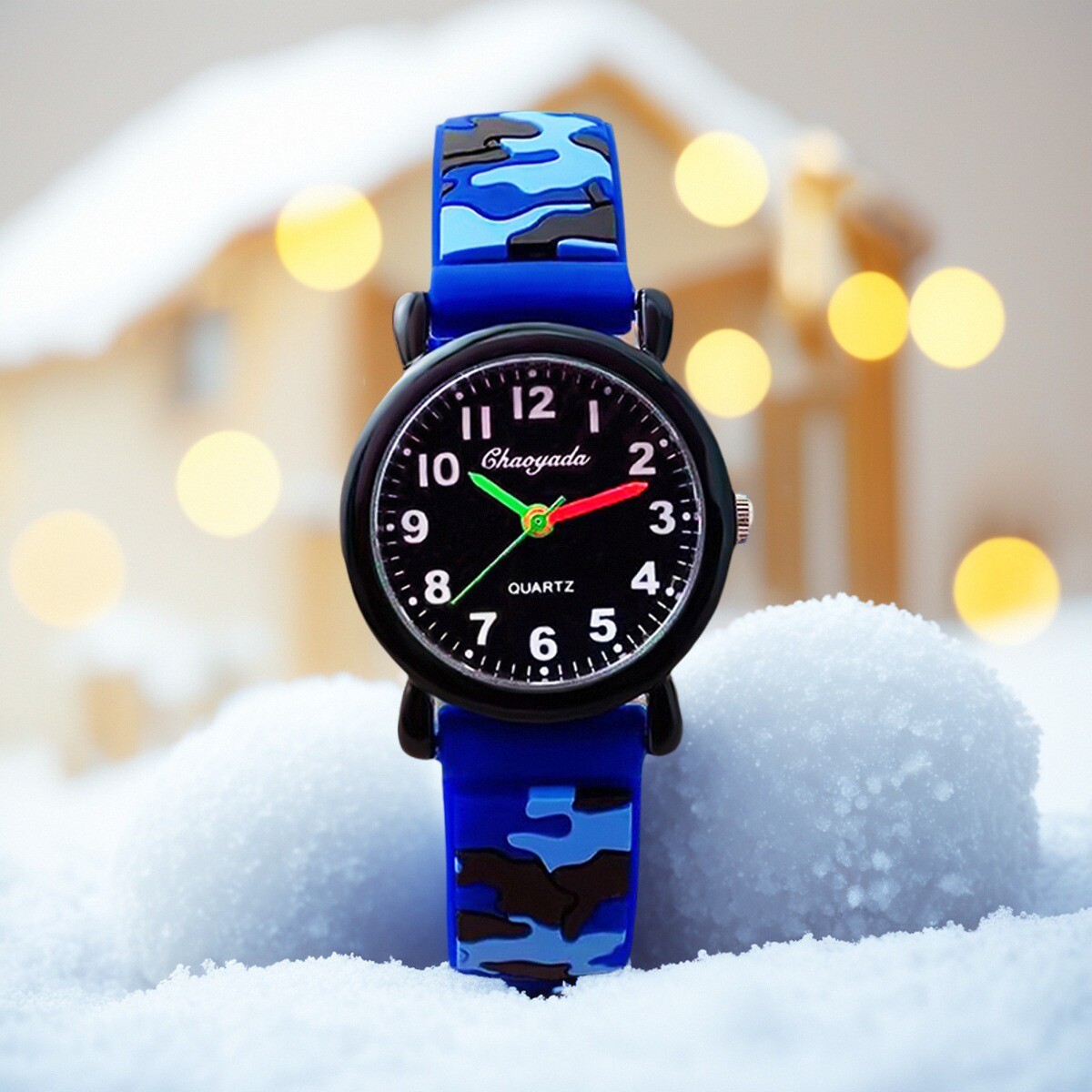 Smartwatch Watches Gift For Boys - 子供の男の子 gilrs アナログクォーツ腕時計迷彩シリコーン学生スクール腕時計子供の誕生日プレゼント非スマートウォッチ
