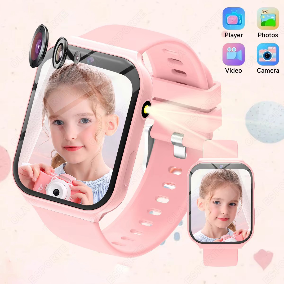 Smartwatch Watches Birthday Gift For Boys - 2025年新型キッズスマートウォッチ HDカメラ フラッシュライト 学習パートナー マルチゲーム 電卓