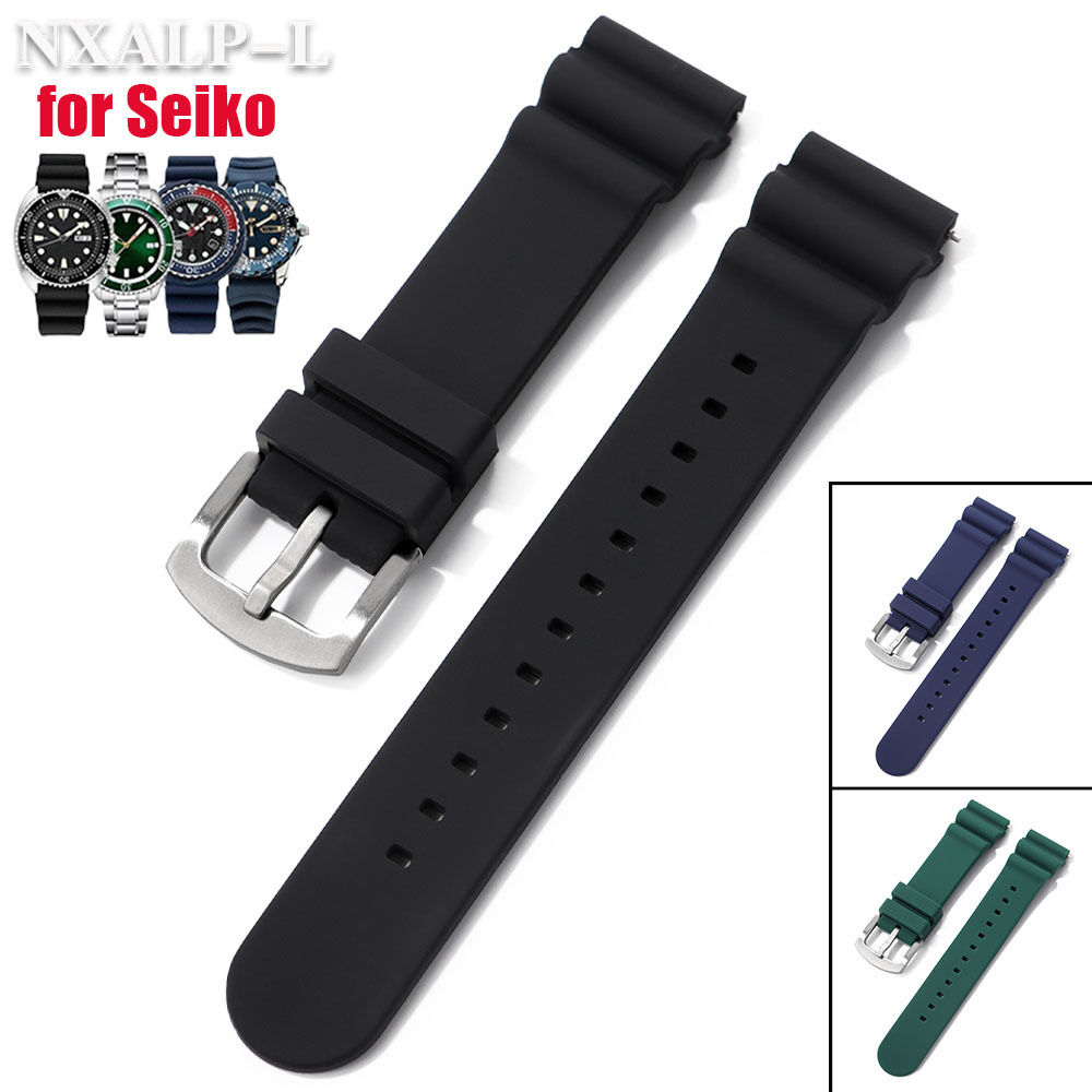 Seiko Watch 5 Sports - 20 ミリメートル 22 ミリメートルシリコン時計バンドセイコー No.5 SKX007