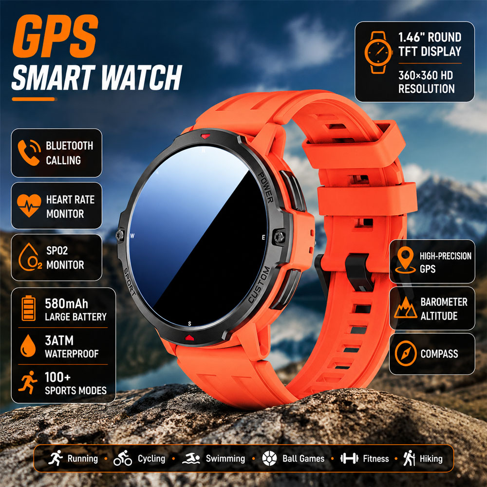 Smartwatch Timex Watches For Men - 新しい 6 軸ジャイロスコープ軍用 GPS スマートウォッチ 3ATM