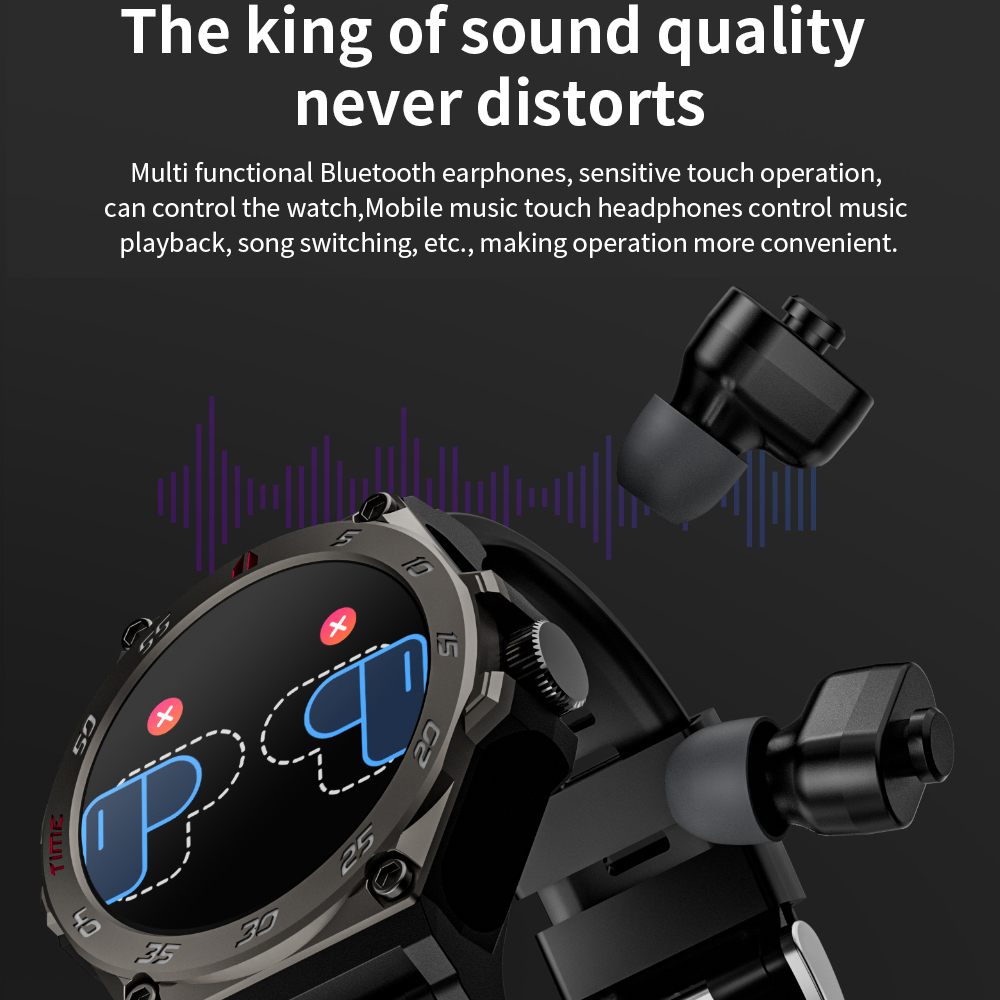 Smartwatch Noise Watches For Women - 696 最新 TWS ノイズリダクションヘッドセットスマートウォッチ男性心拍数スポーツヘッドフォンブルートゥースコールスマートウォッチ女性防水
