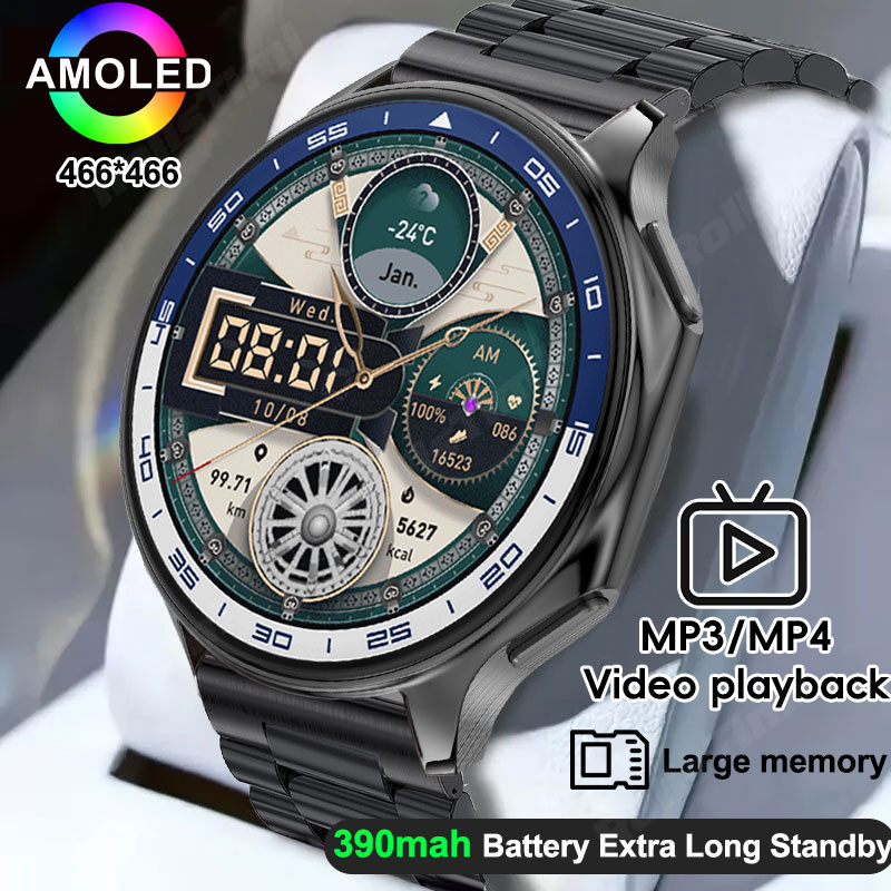 Smartwatch Timex Watches For Men - 1.43 AMOLED スマートウォッチ 3D サラウンドビジョンプレーヤー 4