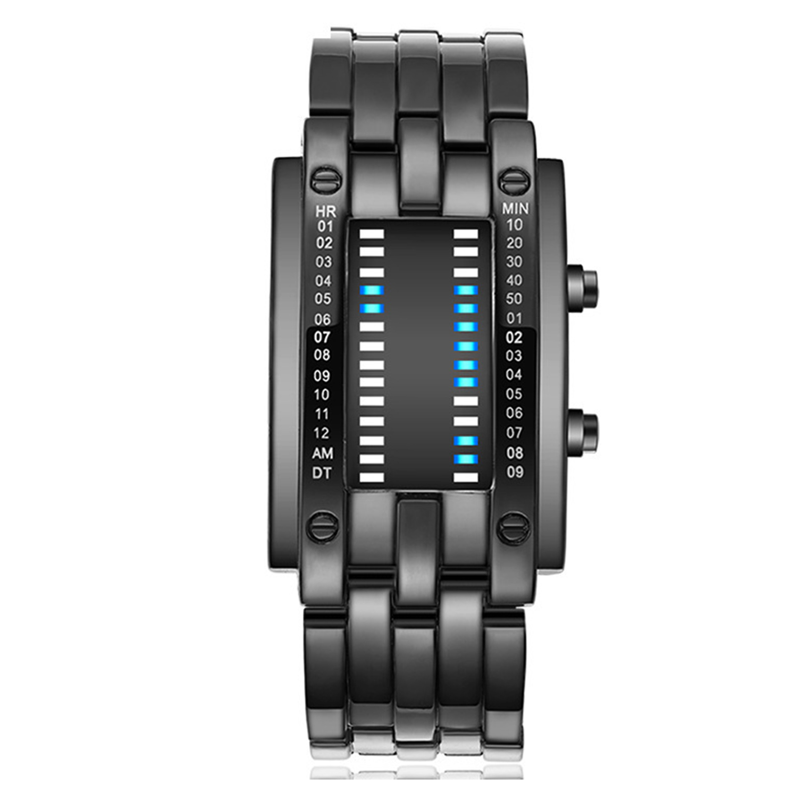 Smartwatch Premium Watches For Women - プレミアムバイナリマトリックスブルー LED デジタル電子時計防水男性女性クラシックファッショナブルな未来技術バイナリ時計