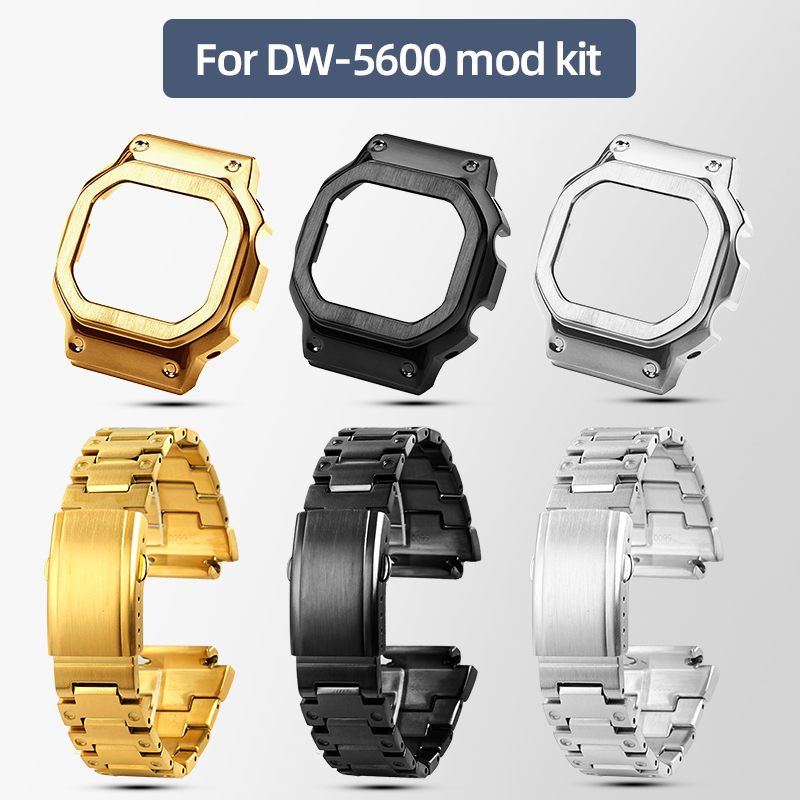 Casio Watch G-Shock Dw-5600 - 金属製時計ケースストラップ改造キット カシオ 3299 DW-5600 GM-5600 GW-B5600
