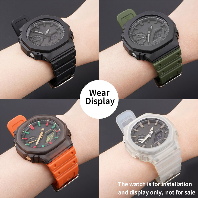 ラバースポーツブレスレットカシオ,交換用リストバンド,ステン - Casio Watch G-Shock Ga-2100 のレビューと価格
