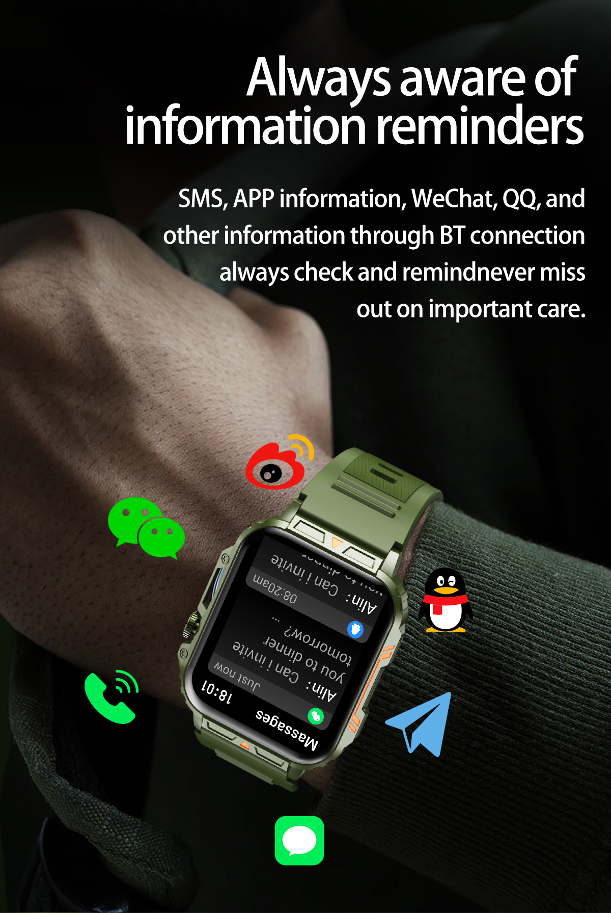 男性用のAmoledミリタリースポーツウォッチ,Androi - Smartwatch New Watches For Men のレビューと価格