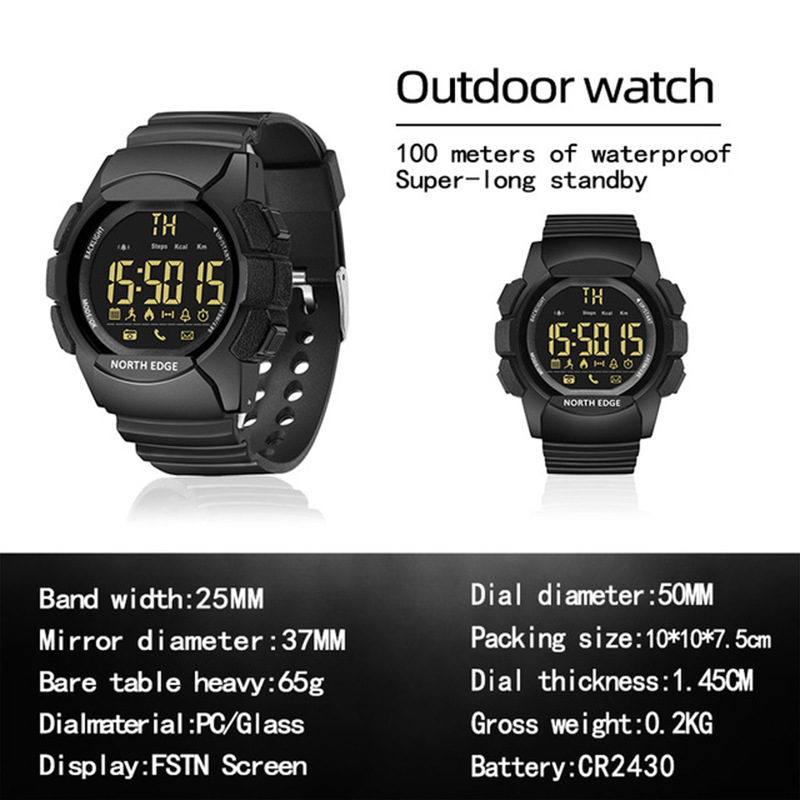 NORTH EDGE AK 100M 防水アウトドアスポーツ - Smartwatch Sports Watches For Men のレビューと価格