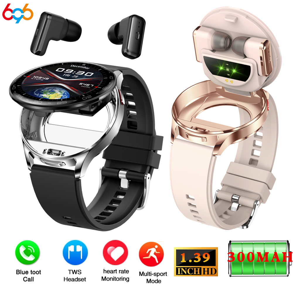 男性と女性のためのtwsヘッドセットスマートウォッチ、スポー - Smartwatch Noise Watches For Women のレビューと価格