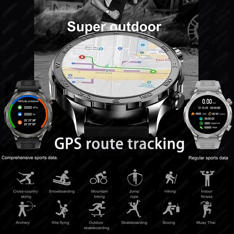 新しい GPS トラックスマートウォッチメンズ AMOLED - Smartwatch New Watches For Men のレビューと価格