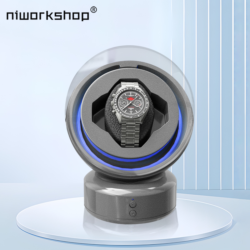 Niworkshop-LEDライト付き自動巻き時計ワインダー - Watch Winder Single のレビューと価格