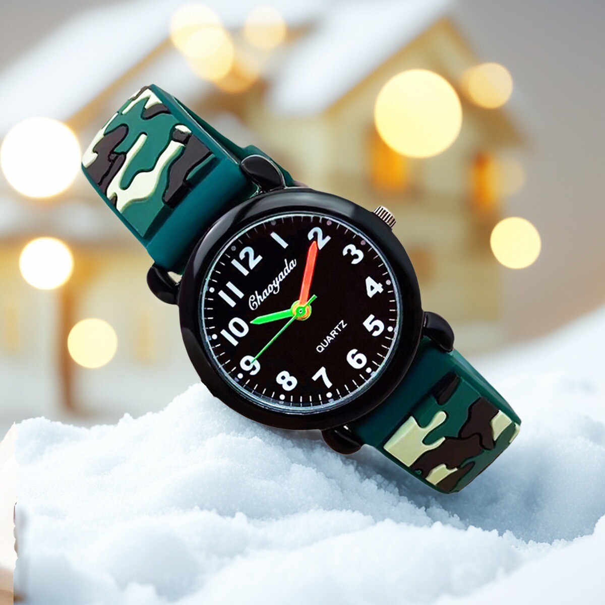 子供の男の子 gilrs アナログクォーツ腕時計迷彩シリコー - Smartwatch Watches Gift For Boys のレビューと価格