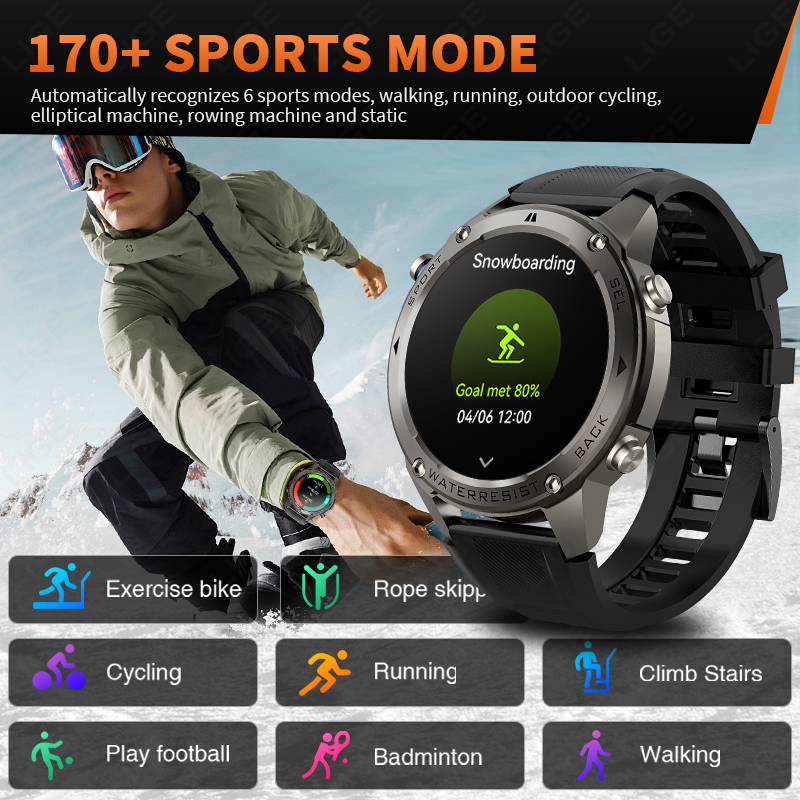 2026 新しい超軍事グレード GPS スマートウォッチメン - Smartwatch Sports Watches For Men のレビューと価格