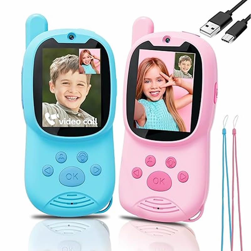 トランシーバー かわいい 2 パック充電式子供用ビデオ 2  - Smartwatch Watches Gift For Boys のレビューと価格