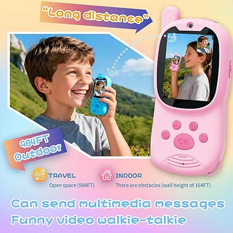 トランシーバー かわいい 2 パック充電式子供用ビデオ 2  - Smartwatch Watches Gift For Boys のレビューと価格