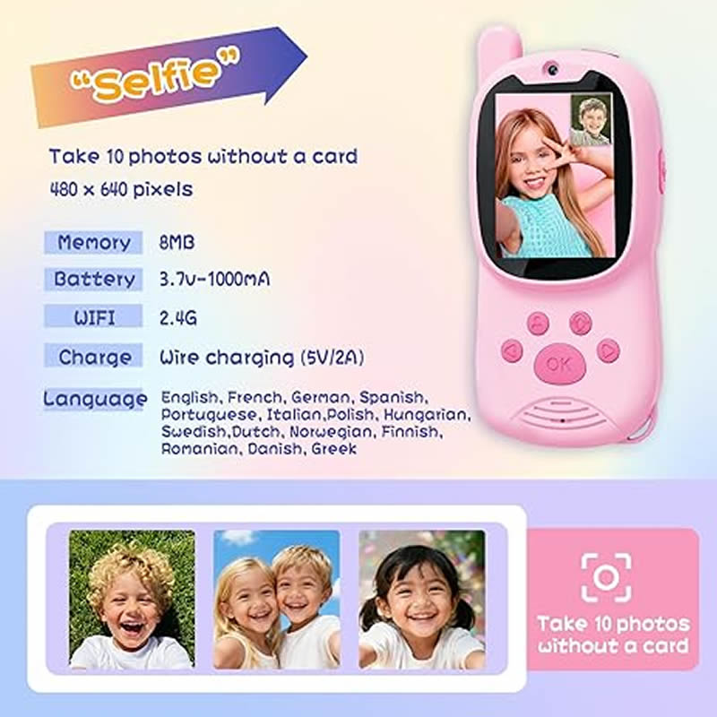 トランシーバー かわいい 2 パック充電式子供用ビデオ 2  - Smartwatch Watches Gift For Boys のレビューと価格
