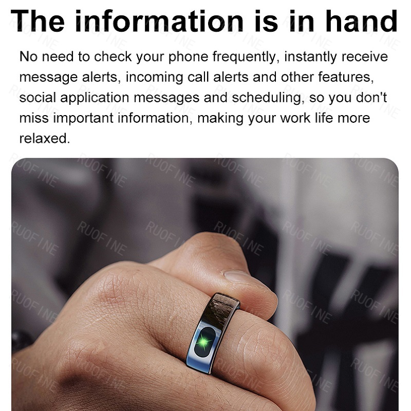 リング R08 Qring 女性用男性用メッセージ通知リモコ - Smartwatch Sports Watches For Men のレビューと価格