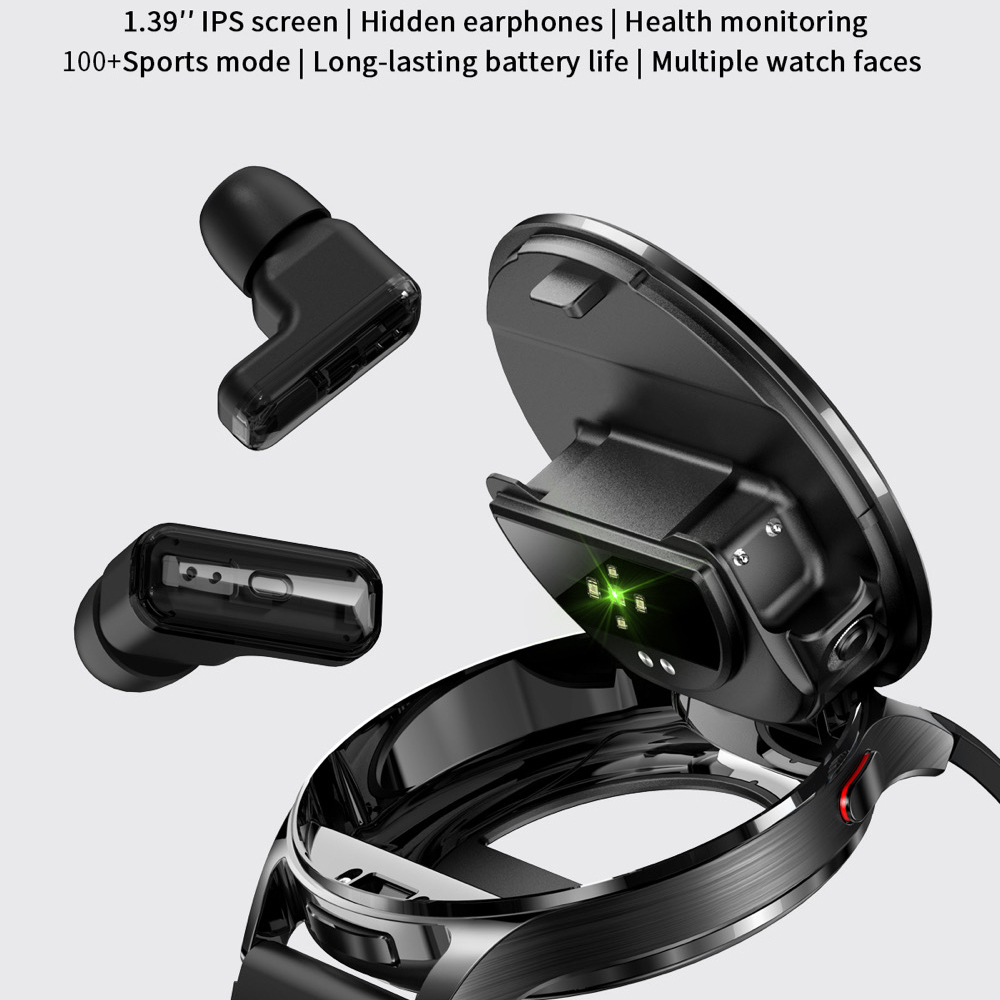 男性と女性のためのtwsスマートヘッドセットウォッチ、スポー - Smartwatch Noise Watches For Women のレビューと価格