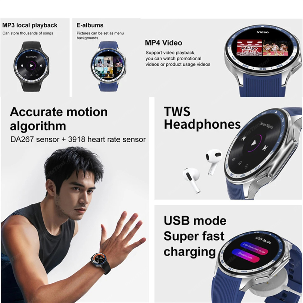 1.43 AMOLED スマートウォッチ 3D サラウンドビ - Smartwatch Timex Watches For Men のレビューと価格