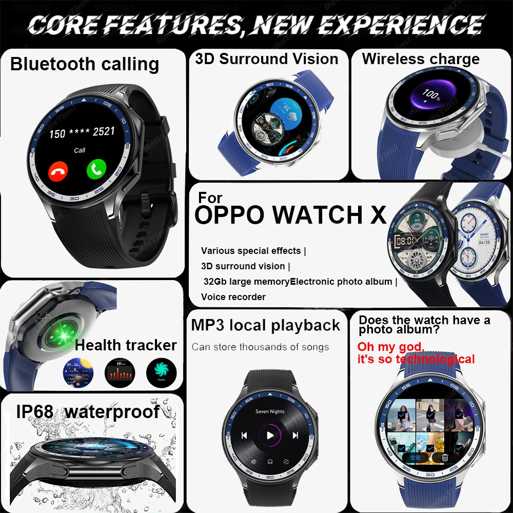 1.43 AMOLED スマートウォッチ 3D サラウンドビ - Smartwatch Timex Watches For Men のレビューと価格