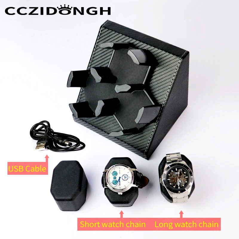 3+0 ウォッチワインダー レザー製自動巻き時計ボックス ウ - Watch Winder Single のレビューと価格
