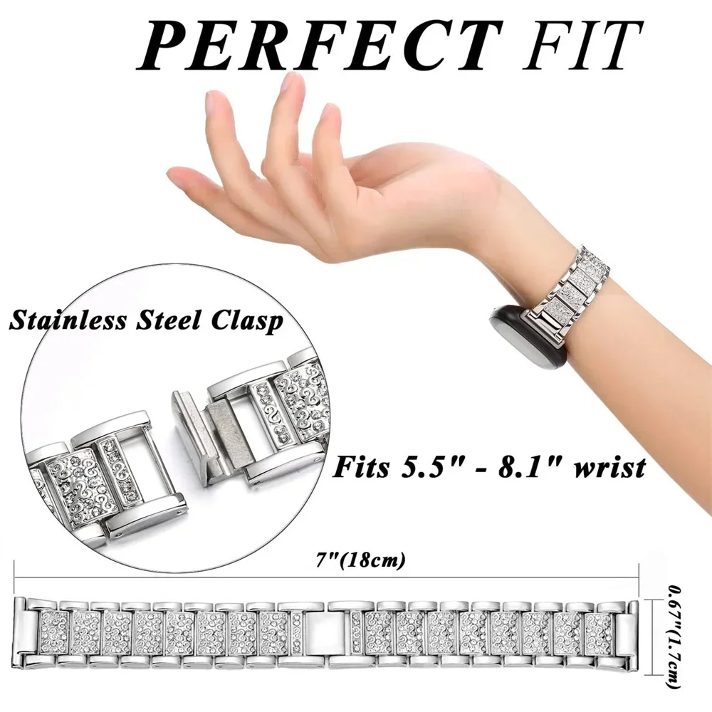 プレミアムダイヤモンド交換用腕時計バンド Samsung G - Smartwatch Premium Watches For Women のレビューと価格