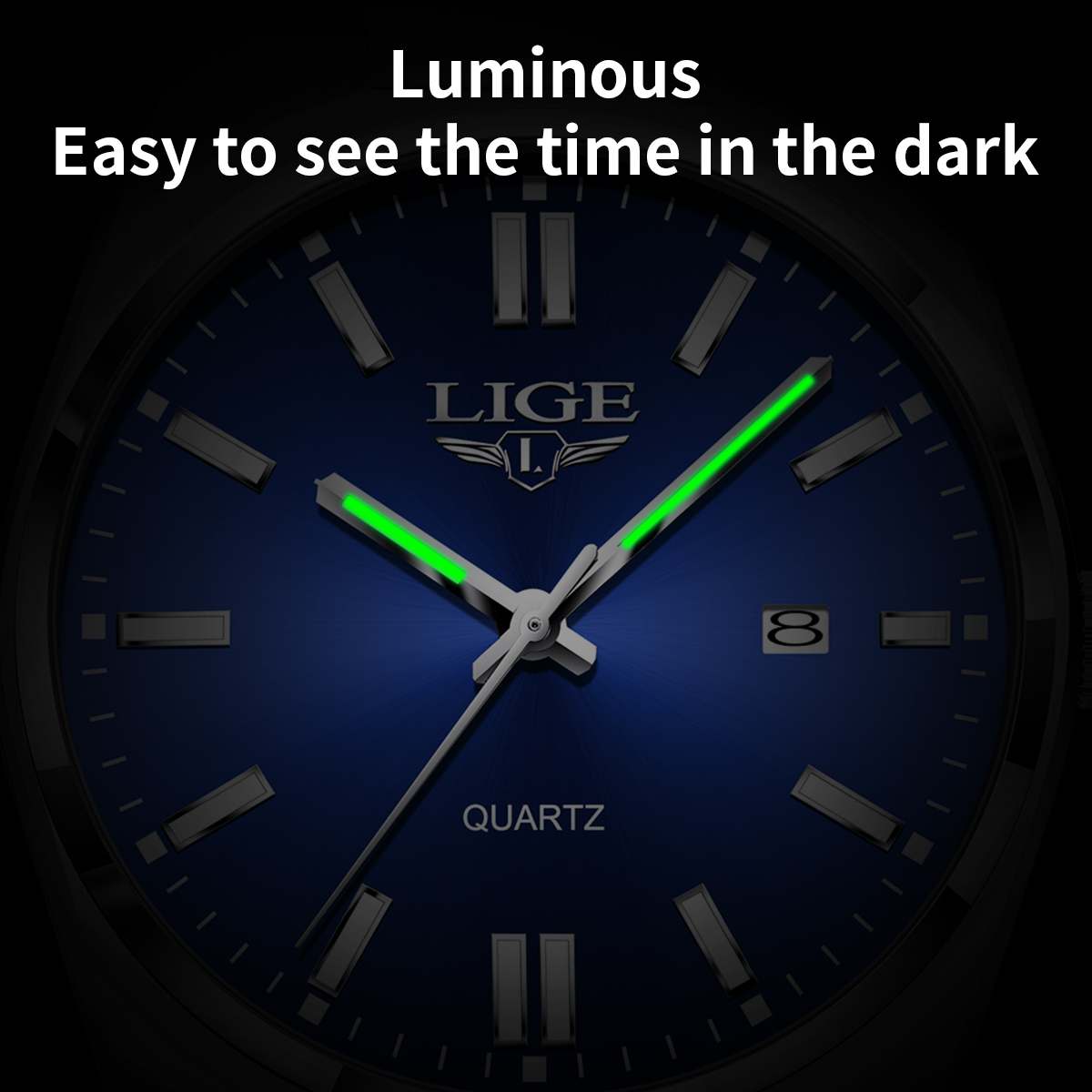 LIGE メンズ腕時計スチールスポーツファッションオリジナル - Smartwatch Sports Watches For Men のレビューと価格