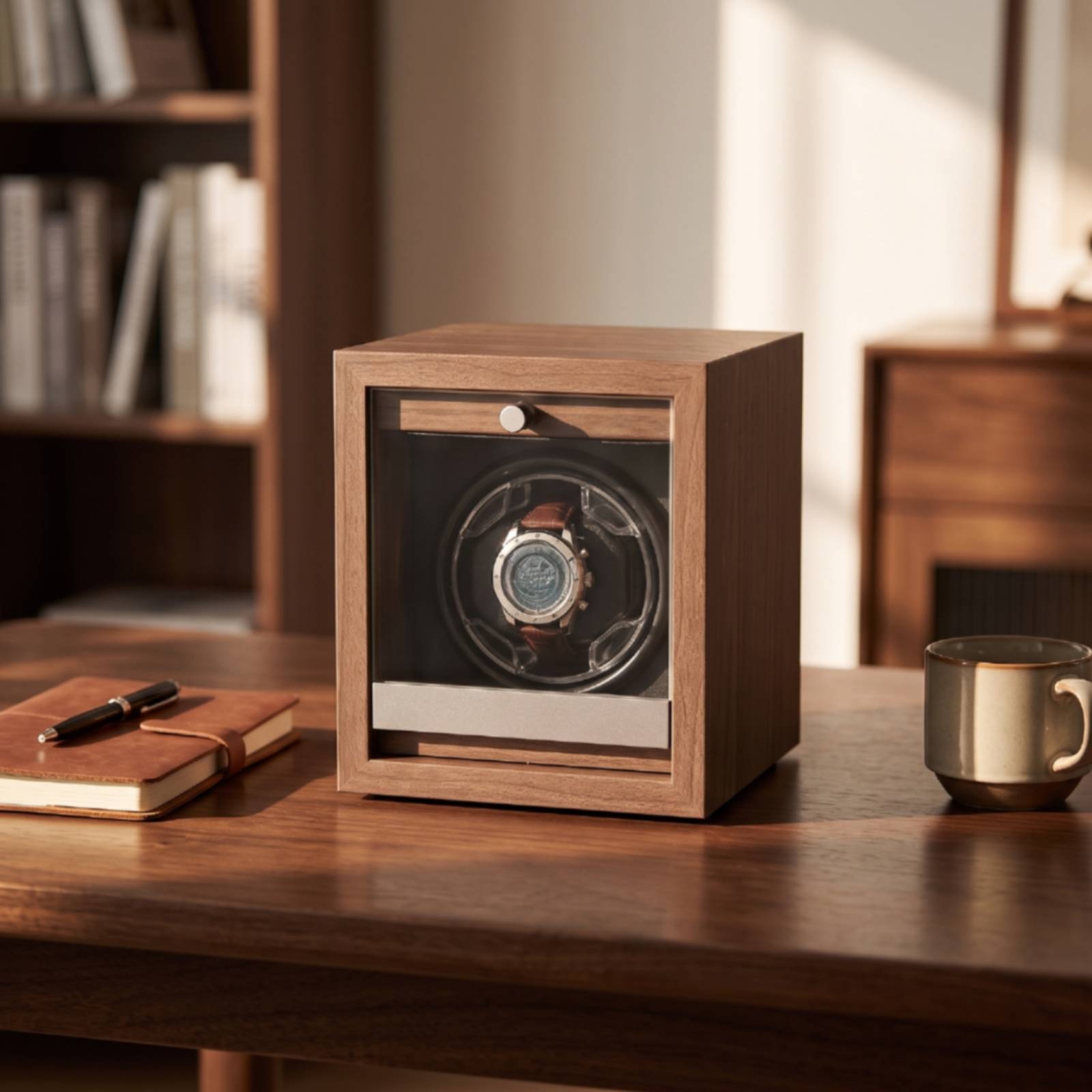 自動時計ワインダー ガラス扉付きシングルウォッチワインダー  - Watch Winder Single のレビューと価格
