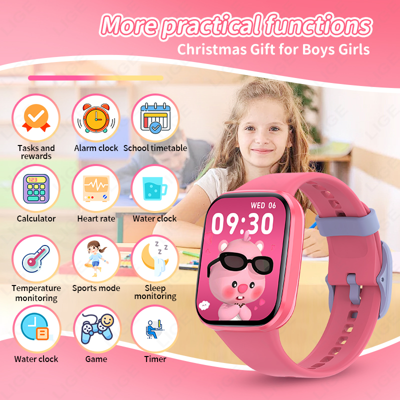 新しいスマートウォッチキッズボーイ子供腕時計学生教育スマート - Smartwatch Watches Birthday Gift For Boys のレビューと価格