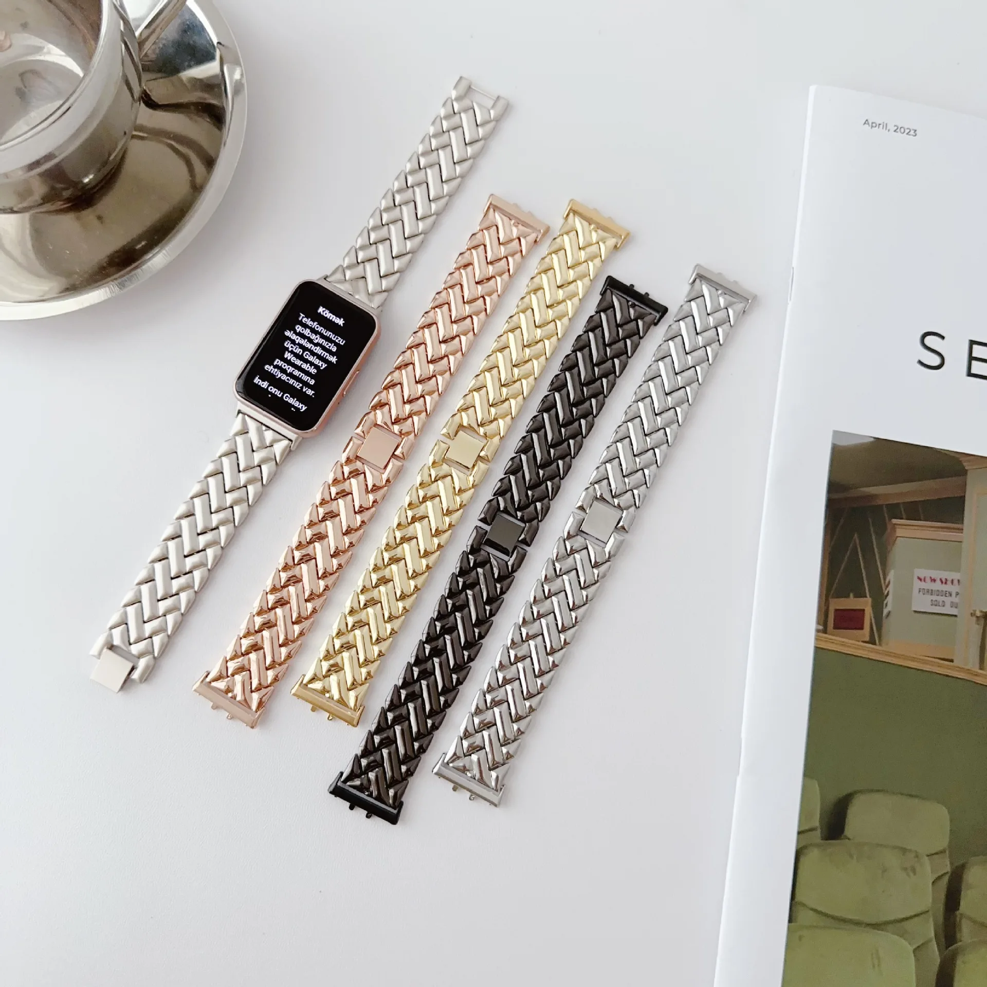 新しいリストバンドメタルストラップサムスンギャラクシーフィッ - Smartwatch New Watches For Men のレビューと価格
