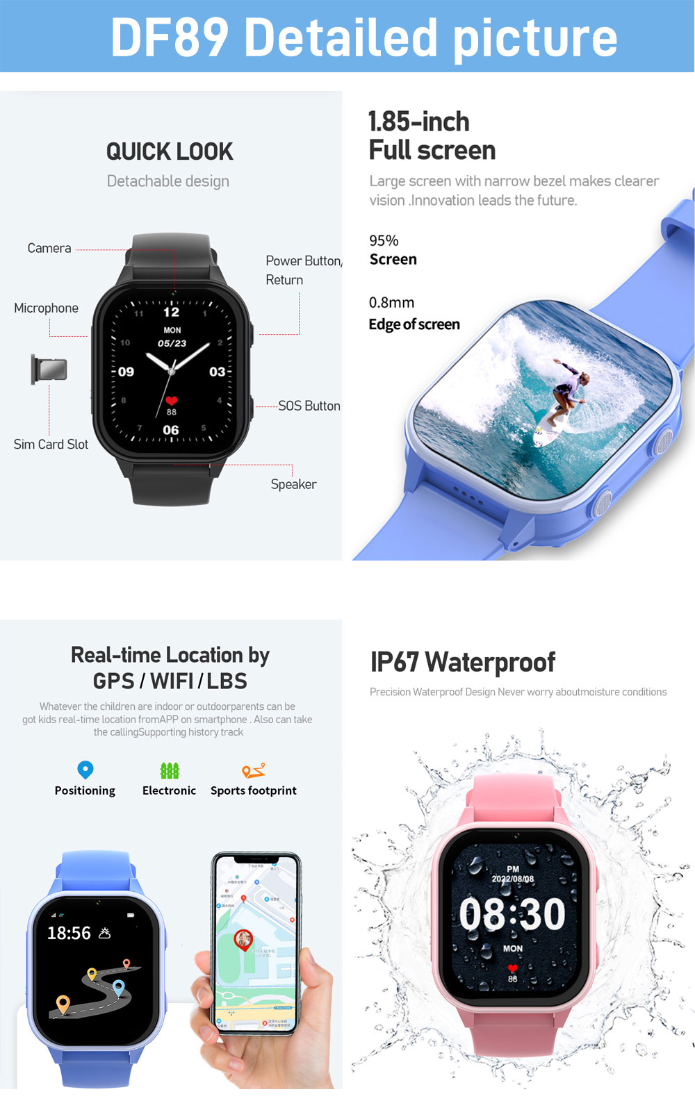 2 グラム 4 グラム子供スマートウォッチ電話ゲーム時計ミニ - Smartwatch Watches Gift For Boys のレビューと価格