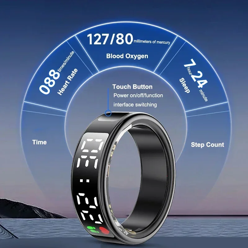 男性と女性のための多機能ヘルストラッカー,スマートリング,心 - Smartwatch Sports Watches For Men のレビューと価格