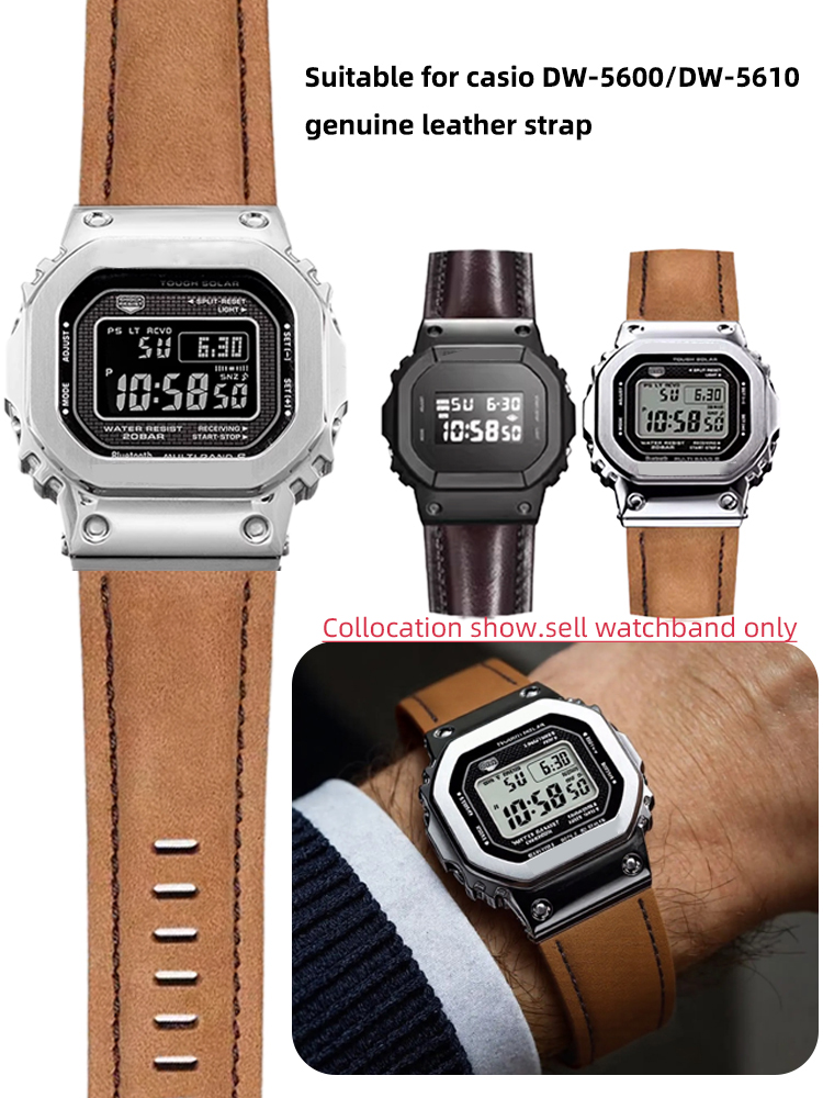 DW-5600 マットレトロ本革時計ストラップ 24 メート - Casio Watch G-Shock Dw-5600 のレビューと価格